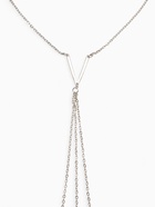 Бодичейн женская «Цепочка» через шею, цвет серебро - Фото 3