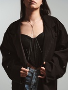 Бодичейн женская «Цепочка» через шею, цвет серебро - Фото 9