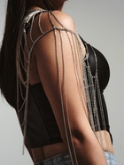 Бодичейн через плечо «Цепочка», цвет серебро - Фото 2