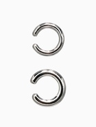 Серьги кафф «Минимализм», набор 2 шт. бублики, цвет серебро - Фото 3