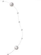 Бусы на леске «Жемчуг» шар №4+8, белое в серебре - Фото 4