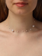 Бусы на леске «Жемчуг» шар №4+8, белое в серебре - Фото 2