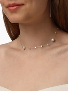 Бусы на леске «Жемчуг» шар №4+8, белое в серебре - Фото 3