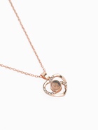 Набор «Кулон» я тебя люблю, в коробке с розами, цвет золото, графитовая коробка - фото 60974082