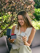 Набор «Кулон» я тебя люблю, в коробке с розами, цвет золото, графитовая коробка - фото 60974087