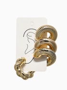 Набор серьга и каффы «Бублики» набор 4 шт., цвет золото - Фото 5