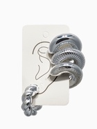 Набор серьга и каффы «Бублики» набор 4 шт., цвет серебро - Фото 6