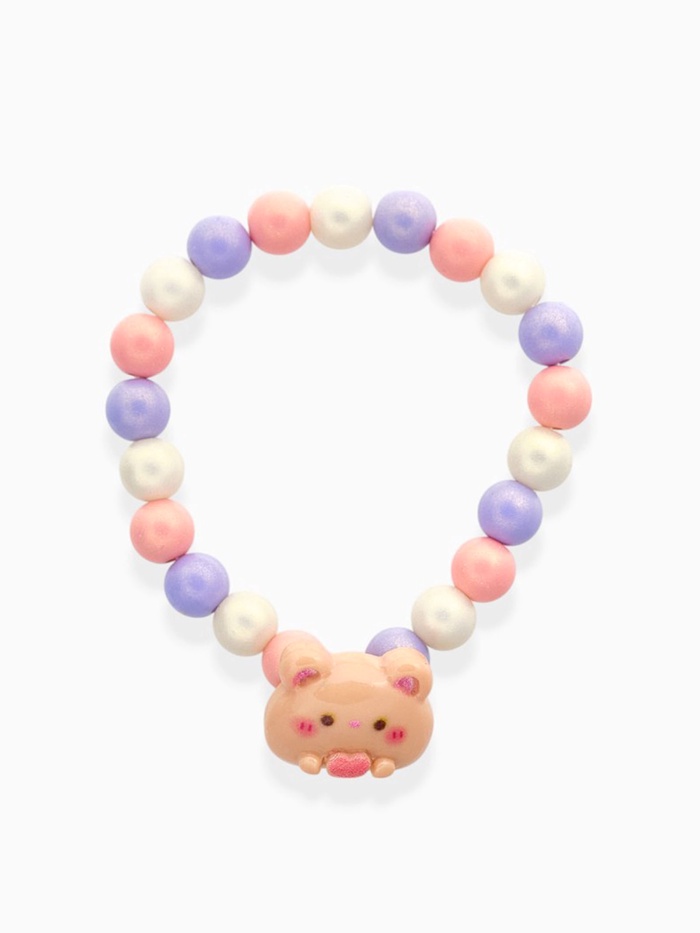 Браслет детский Выбражулька «Медведь», d=6 см жемчуг, разноцветный - Фото 1