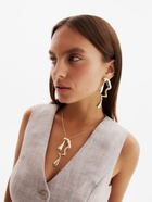 Гарнитур 2 предмета: кулон, серьги «Капли» таяние, цвет золото - Фото 12