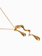 Гарнитур 2 предмета: кулон, серьги «Капли» таяние, цвет золото - Фото 5