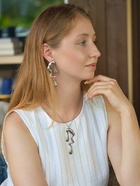 Гарнитур 2 предмета: кулон, серьги «Капли» таяние, цвет серебро - Фото 8