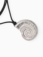 Кулон на шнурке «Ракушка», крупная, цвет серебро - фото 809052357