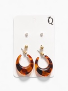 Набор серьги «Леопард» жемчуг, цветной в золоте - фото 809052370