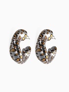 Набор серьги «Леопард» кольцо, цветной в серебре - фото 809052377