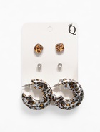 Набор серьги «Леопард» кольцо, цветной в серебре - фото 809052378