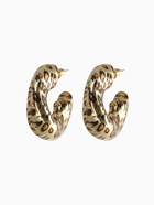 Серьги QF «Леопард», набор 3 пары, кольца, цветной в золоте - фото 47706951