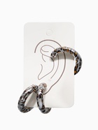 Набор серьги и каффы «Леопард», цвет серебро - фото 809052397