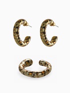 Набор серьги и каффы «Леопард», цвет золото - фото 809052406