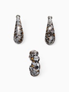 Набор серьги и каффы «Леопард» жгутик, цвет серебро - фото 809052415