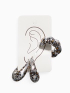 Набор серьги и каффы «Леопард» жгутик, цвет серебро - фото 809052417