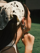 Набор серьги и каффы «Леопард» жгутик, цвет серебро - фото 809052418