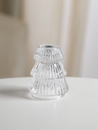 Стеклянный подсвечник на 1 свечу «Ёлочка гофре», прозрачный, d=2.2 см, 6×6×8 см - Фото 1