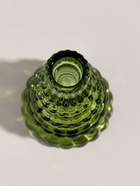 Стеклянный подсвечник на 1 свечу «Ёлочка», зелёный, d=2 см, 8.5×8.5×13.5 см - Фото 3
