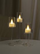 Набор подсвечников на 1 свечу «Моник», 3 шт., стекло, прозрачный, d=5.4 см - Фото 3