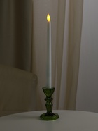 Стеклянный подсвечник на 1 свечу «Бутон на ножке», зелёный, d=2 см, 7×7×11 см - Фото 2