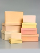 Набор прямоугольных коробок 9 в 1, «Кремовый» 26.5×17×11.5 - 11 см ×6.5×4 см - Фото 1