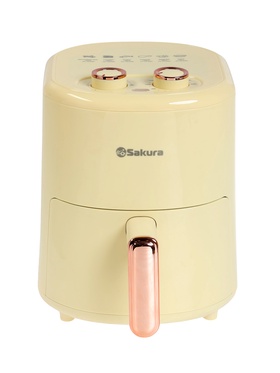 Аэрогриль Sakura SA-7677W, 4л, 1200Вт, механическое управление, таймер, от 80 до 200С,белый 10901429