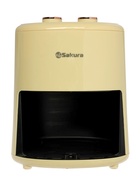 Аэрогриль Sakura SA-7677W, 4 л, 1200 Вт, механическое управление, таймер, от 80 до 200º С, бежевый - Фото 6