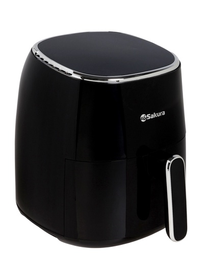 Аэрогриль Sakura SA-7684BK, 5 л, 1500 Вт, 8 программ, сенсорное управление, таймер, чёрный
