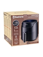 Аэрогриль Sakura SA-7685BK, 4 л, 1400 Вт, 8 программ, сенсорное управление, таймер, чёрный - Фото 14