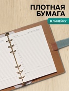 Ежедневник-органайзер, С6, 80 листов, обложка из искусственной кожи, зелёный - Фото 3