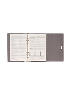 Органайзер на кольцах, А5, с клапаном, 80л, линия, к/зам, с ручкой, Серый 10771018 - фото 5492554
