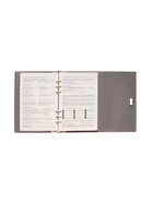 Органайзер на кольцах, А5, с клапаном, 80л, линия, к/зам, с ручкой, Коричневый 10771021 - фото 5492592