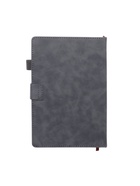 Ежедневник недатированный А5, с хлястиком, 128 листов, в линейку, пвх, серый 10771022