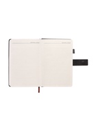 Ежедневник недатированный А5, с хлястиком, 128 листов, в линейку, пвх, черный 10771023