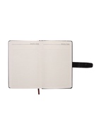 Ежедневник недатированный А5, с хлястиком, 128 листов, в линейку, пвх, черный 10771025