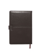 Ежедневник недатированный А5, с хлястиком, 128 листов, в линейку, пвх, серый 10771026