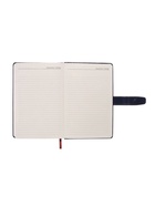 Ежедневник недатированный А5, с хлястиком, 128 листов, в линейку, пвх, синий 10771027