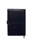 Ежедневник недатированный А5, с хлястиком, 128 листов, в линейку, пвх, синий 10771027