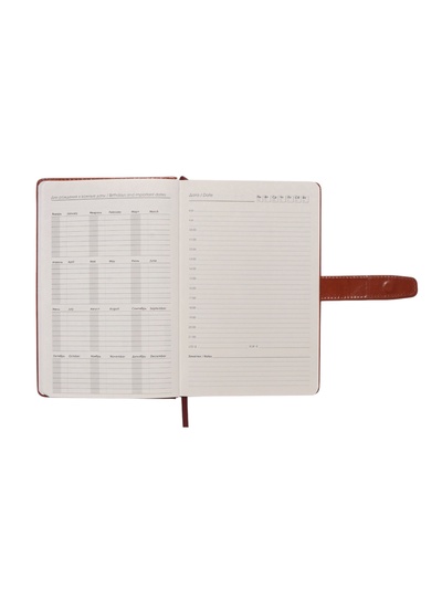 Ежедневник недатированный А5, с хлястиком, 112 листов, в линейку, пвх, красный