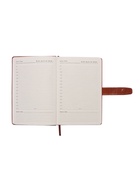 Ежедневник недатированный А5, с хлястиком, 112 листов, в линейку, пвх, красный 10771028