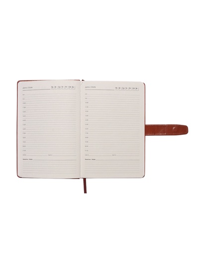 Ежедневник недатированный А5, с хлястиком, 112 листов, в линейку, пвх, красный