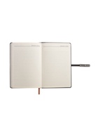 Ежедневник недатированный формат А5, с хлястиком, 112 листов, линия, пвх, узор черный 10771035