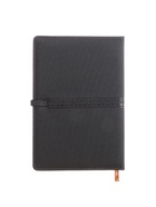 Ежедневник недатированный формат А5, с хлястиком, 112 листов, линия, пвх, узор черный 10771035
