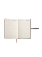 Ежедневник недатированный А5, с хлястиком, 112 листов, в линейку, пвх, коричневый 10771036