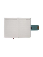 Ежедневник недатированный А5, с хлястиком, 96 листов, в линейку, пвх, изумрудный 10771038